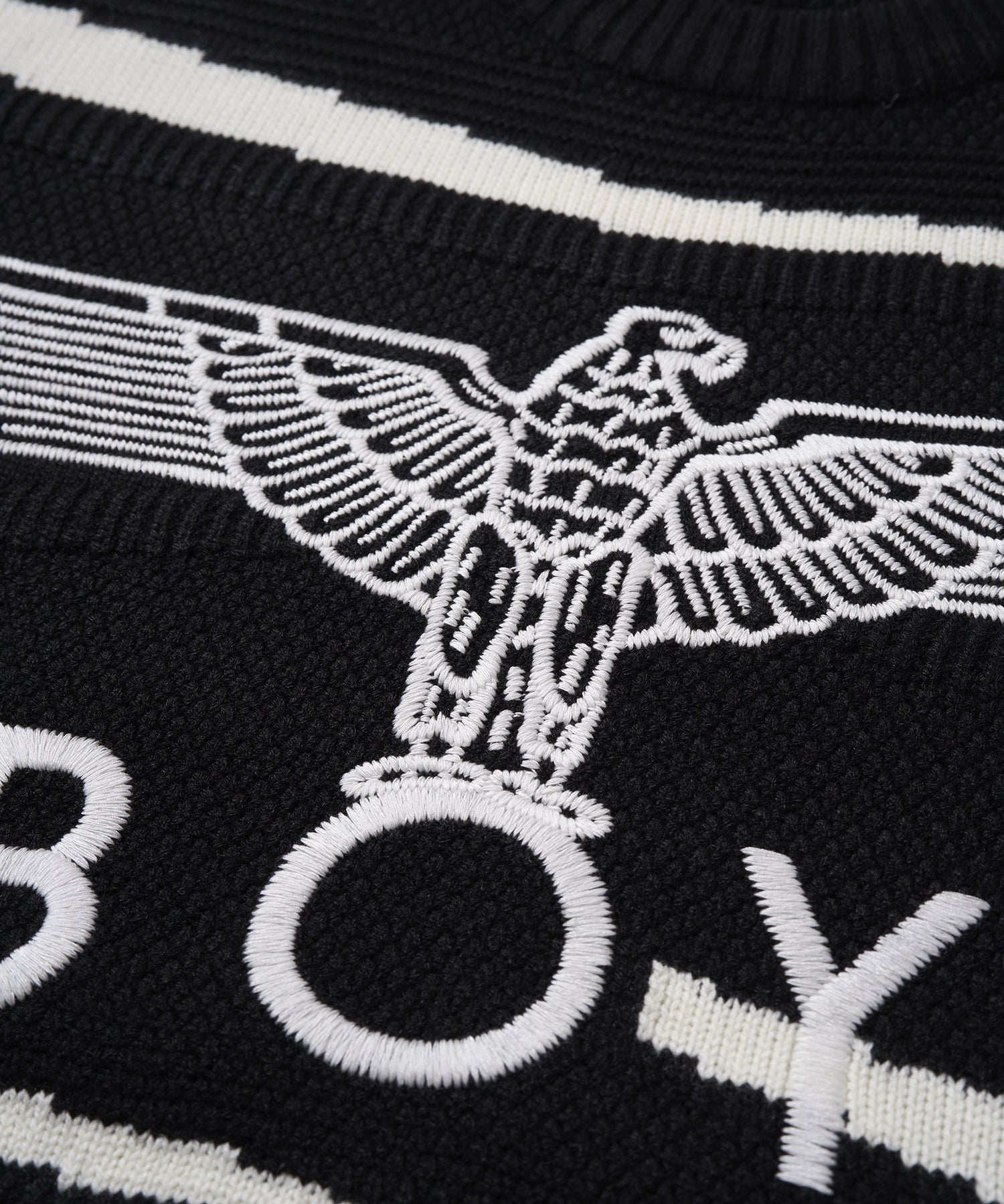 BOY Embroidery Puzzle KNIT BLACK【B233N6000302】 – BOY LONDON