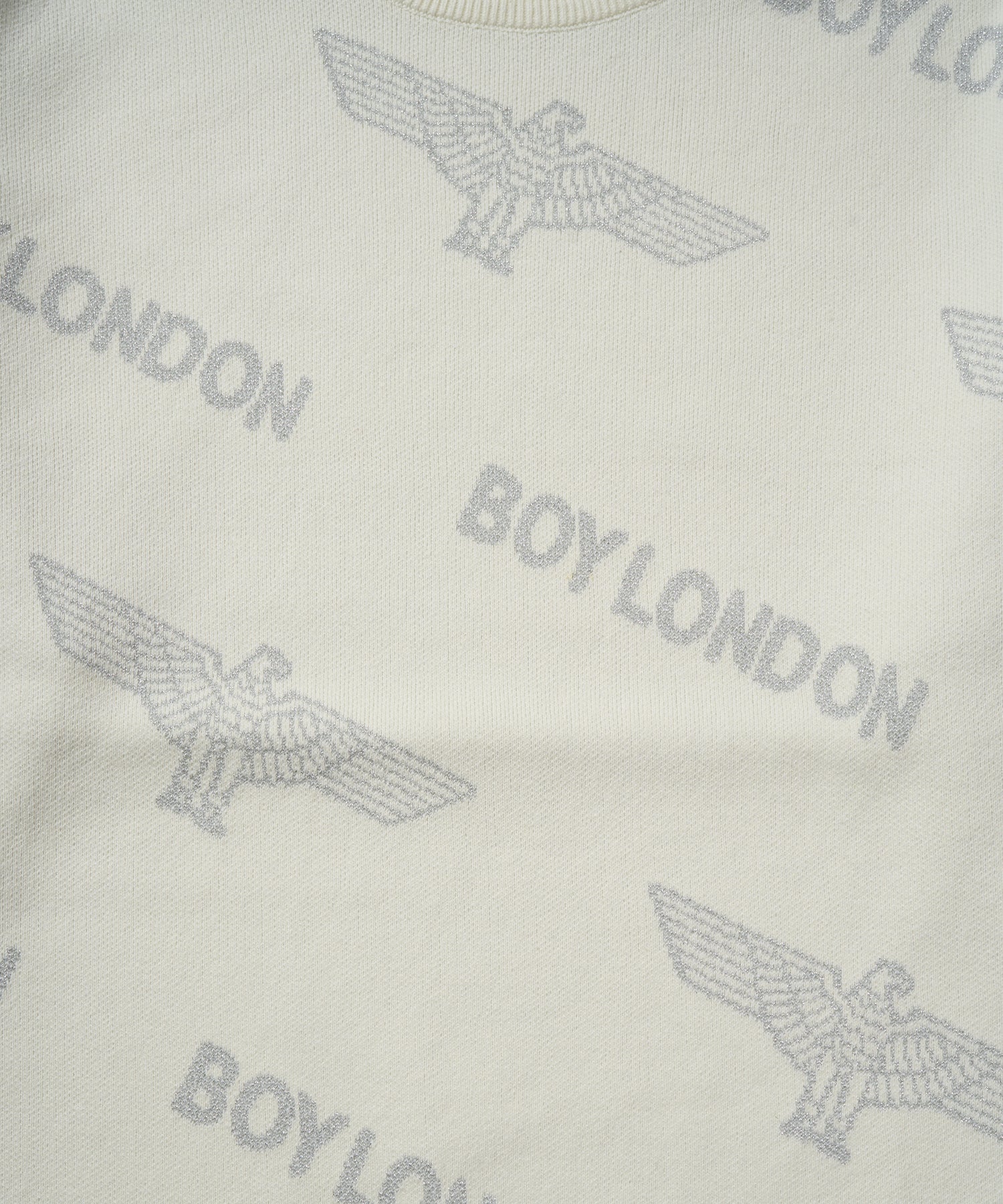 Silver LOGO Jacquard Knit Pullover WHITE【B233N6090101】 – BOY LONDON