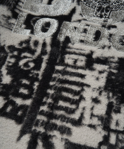 BOY Photo Shaggy KNIT BLACK【B233N6001102】