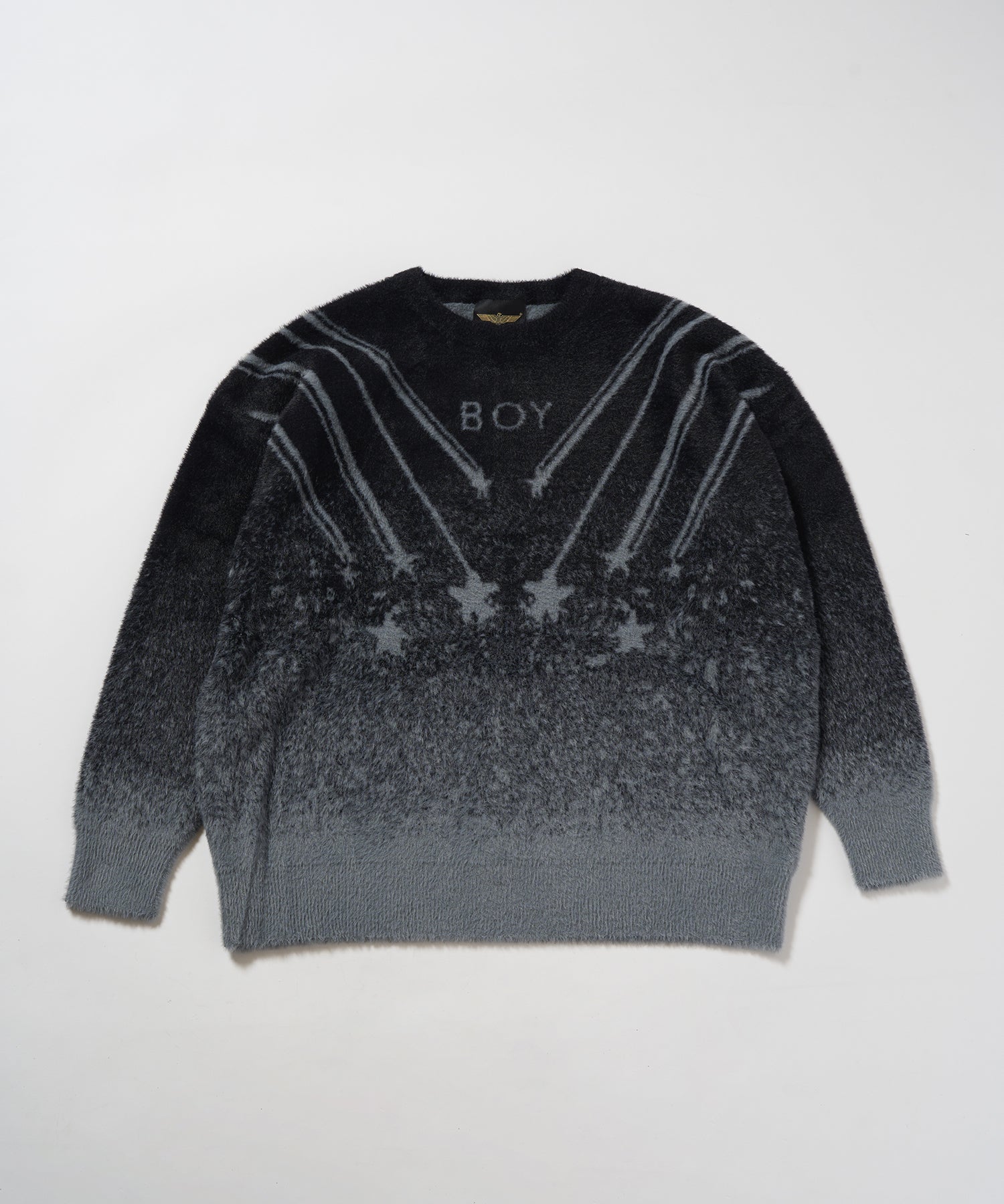 Star Eagle Jacquard Knit BLACK【B233M6000102】