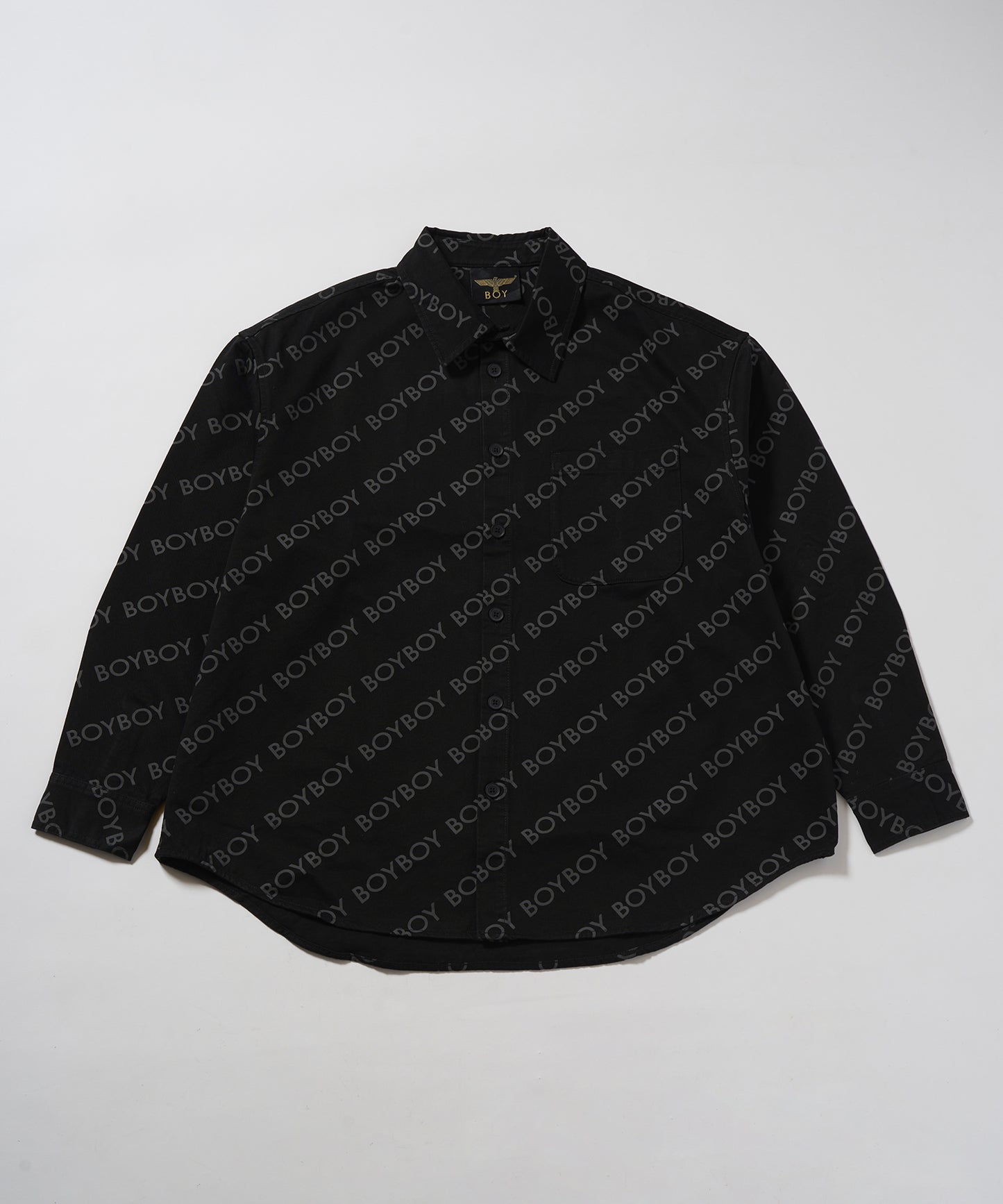 BOYBOY COTTON  BIG Shirt BLACK【B233N2100802】