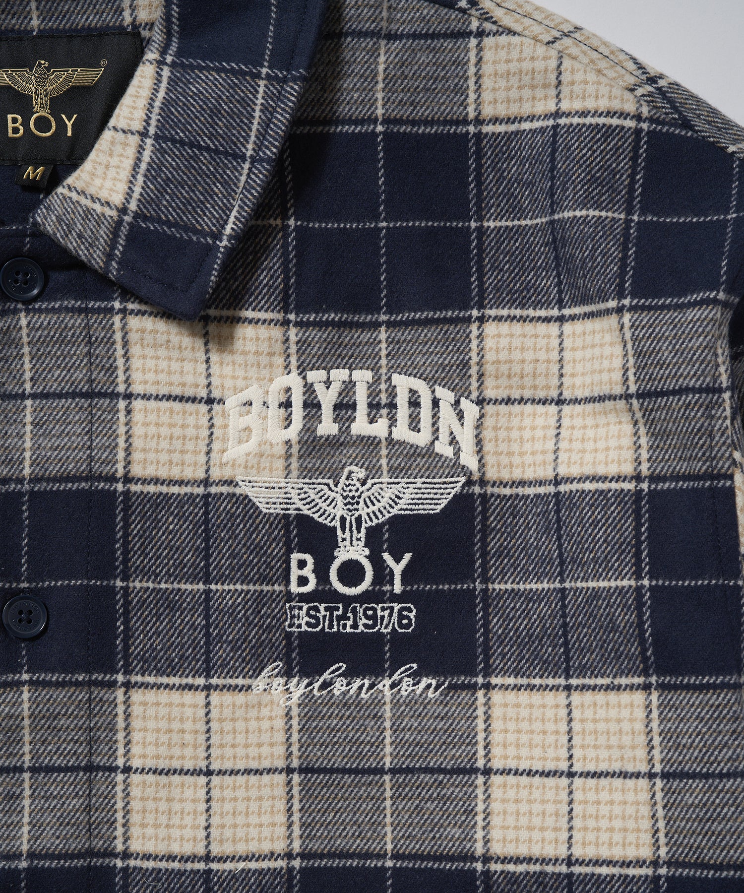 BOY LOGO Check Coveralls Shirt NAVY【B233N2302216】 – BOY LONDON