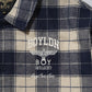 BOY LOGO Check Coveralls Shirt NAVY【B233N2302216】