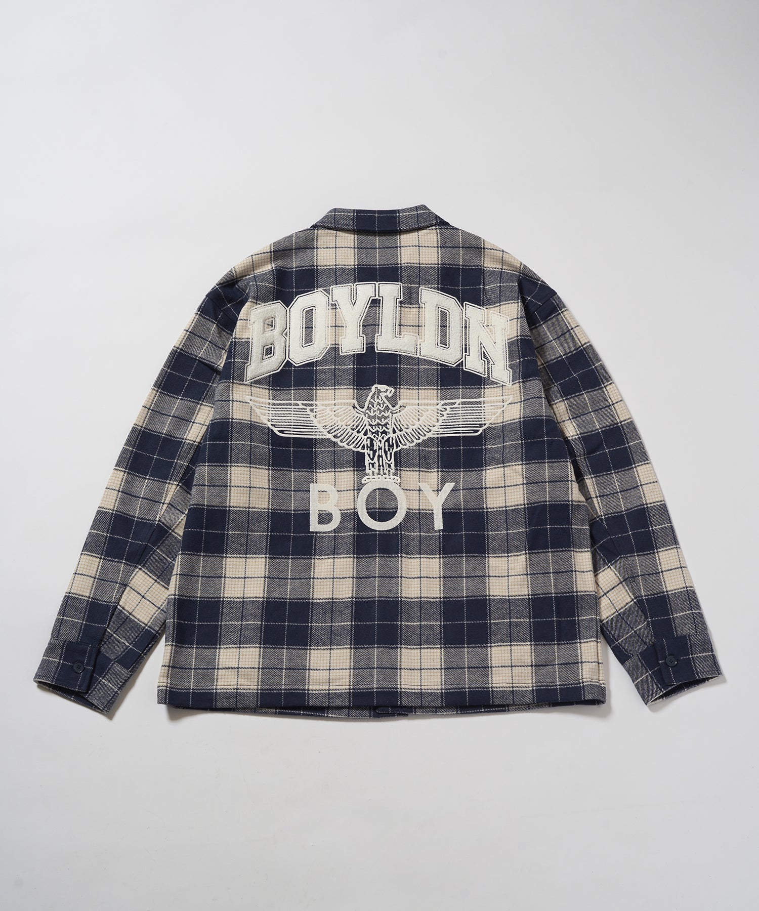 BOY LOGO Check Coveralls Shirt NAVY【B233N2302216】 – BOY LONDON