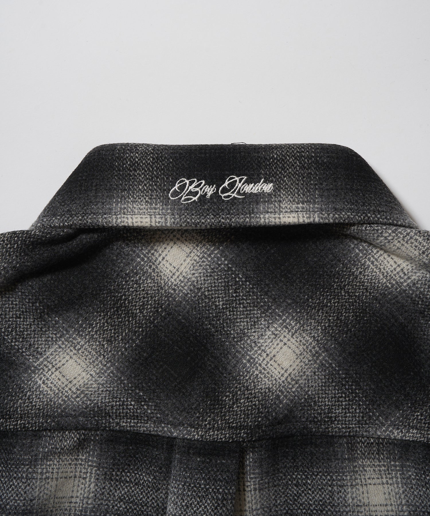 PATCH LOGO Embroidery Check Shirt BLACK【B233N2100102】 – BOY LONDON