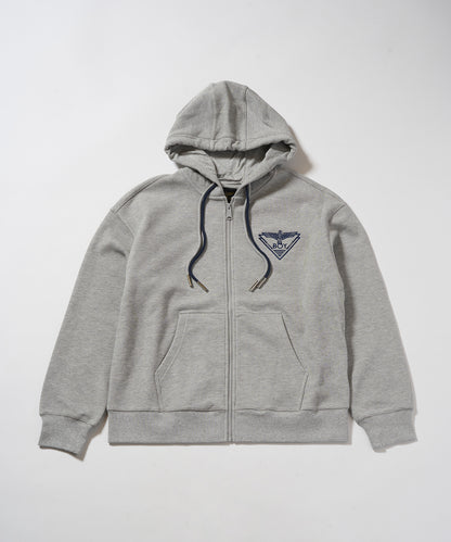 BOY KANOKO Fleece Full Zip Hoodie GRAY【B233N0600703】