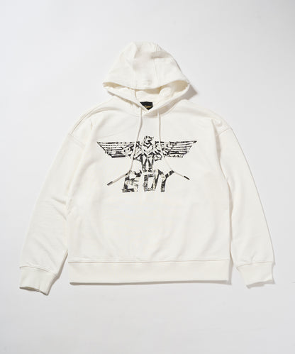 LEAVE THE BOY ALONE Photo Hoodie Parka WHITE【B233N0471001】