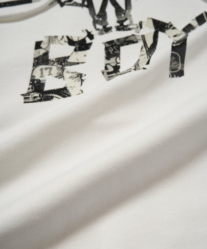 LEAVE THE BOY ALONE Photo Hoodie Parka WHITE【B233N0471001】