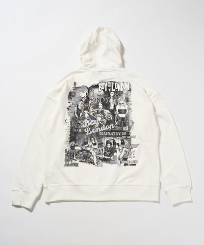 LEAVE THE BOY ALONE Photo Hoodie Parka WHITE【B233N0471001】