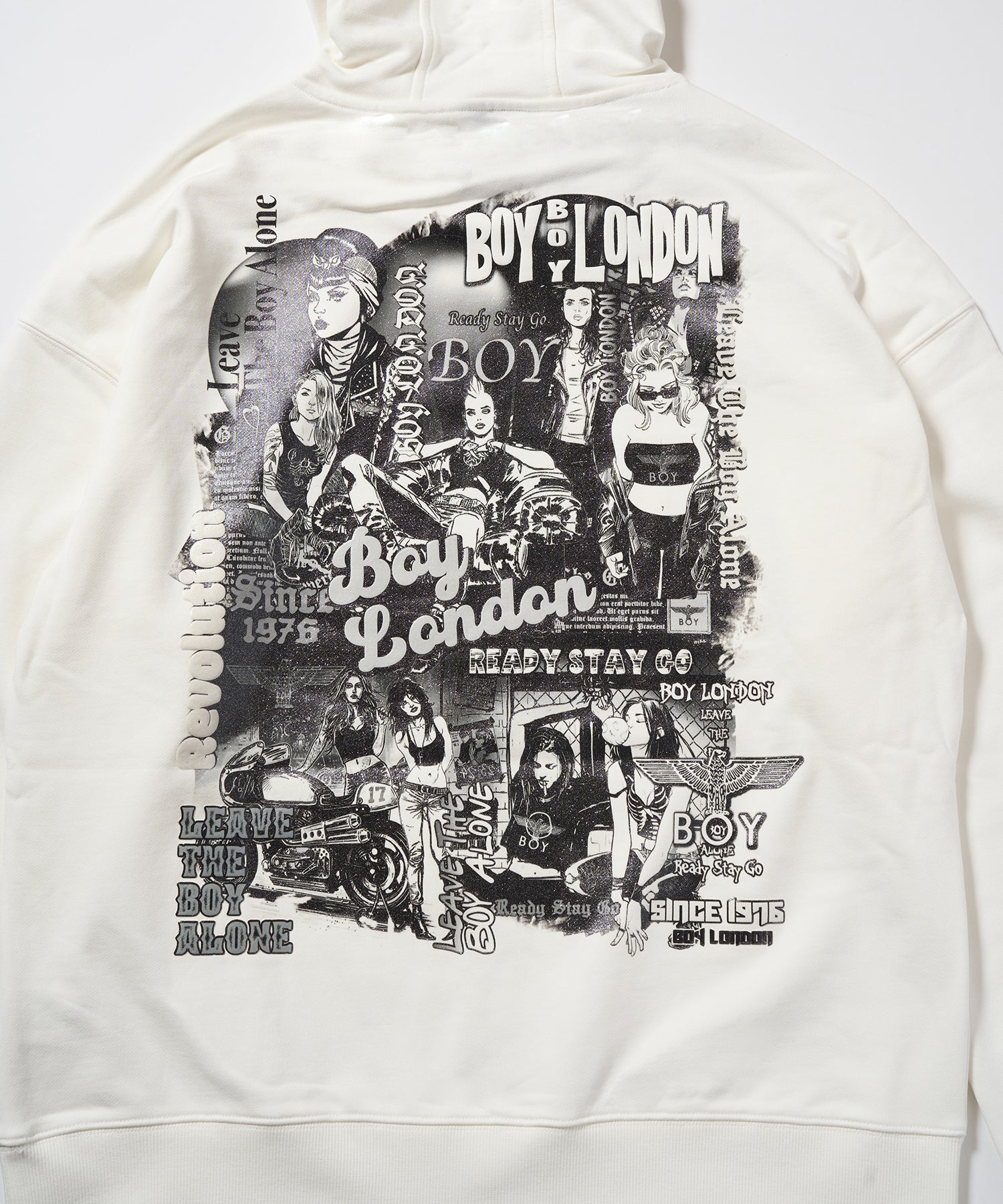 LEAVE THE BOY ALONE Photo Hoodie Parka WHITE【B233N0471001】