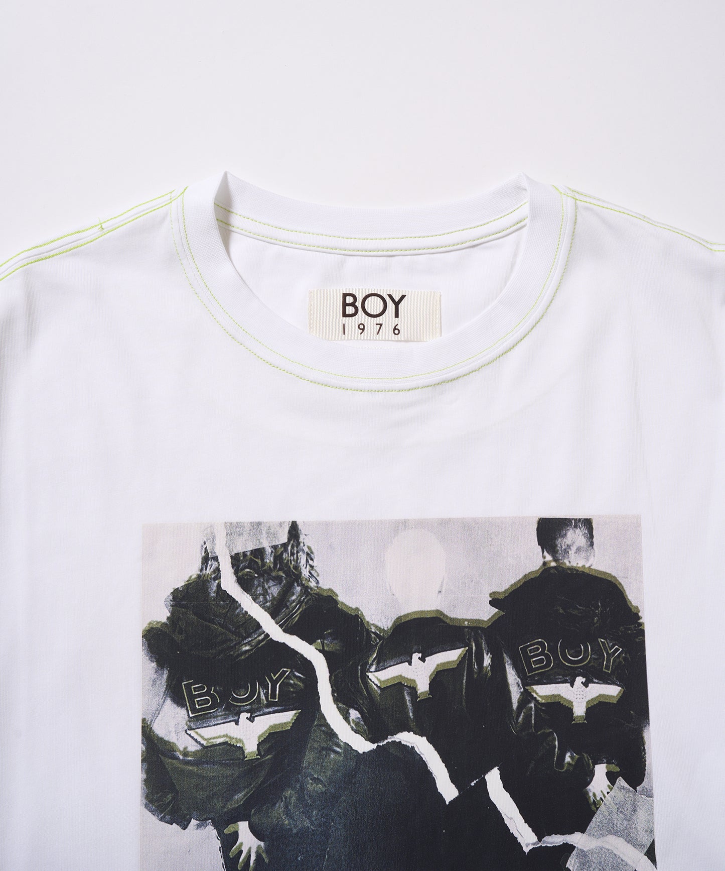 BOY Embroidery Photo Color Thread TEE WHITE【B233N0170601】