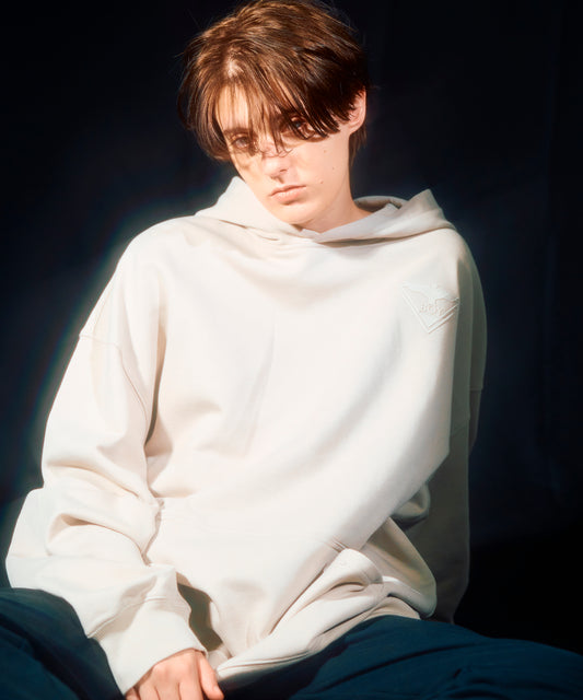 BOY LOGO Patch Hoodie Parka BEIGE【B233N0401511】