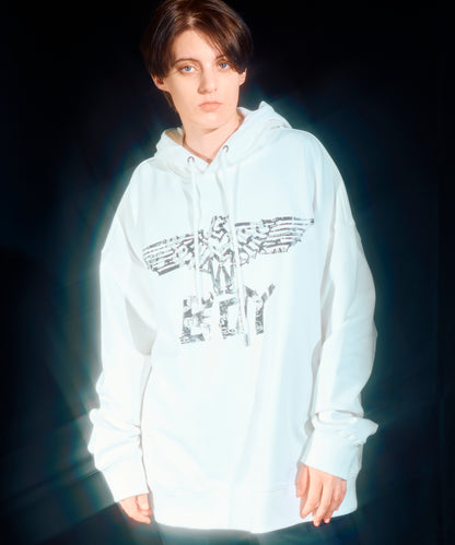 LEAVE THE BOY ALONE Photo Hoodie Parka WHITE【B233N0471001】