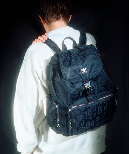 B-LOGO monogram BackPack BLACK【B233N8502202】