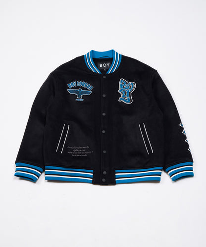 Love never ends BOY LOGO STADIUM JUMPER BLACK【B233N2901202】