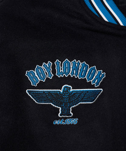 Love never ends BOY LOGO STADIUM JUMPER BLACK【B233N2901202】
