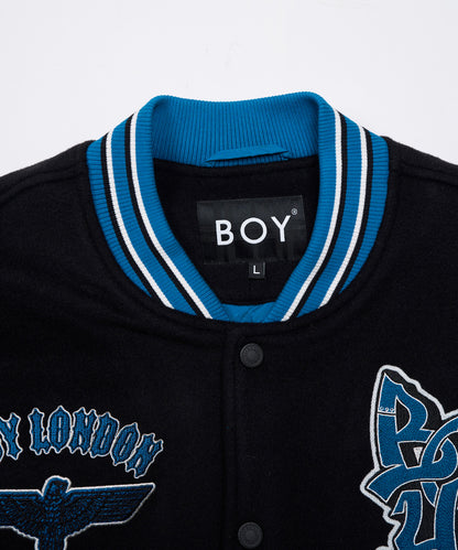 Love never ends BOY LOGO STADIUM JUMPER BLACK【B233N2901202】