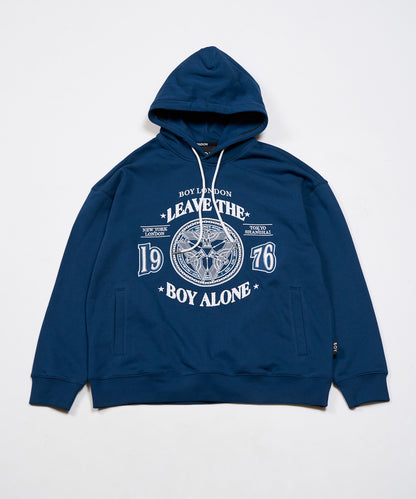 LEAVE THE BOY ALONE LOGO FOODIE PARKA BLUE【B234N0400106】