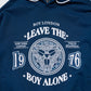 LEAVE THE BOY ALONE LOGO FOODIE PARKA BLUE【B234N0400106】
