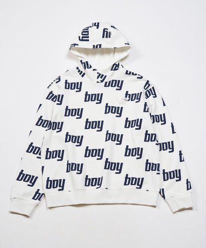 BOY MONOGRAM FOODIE PARKA WHITE【B234N0400831】