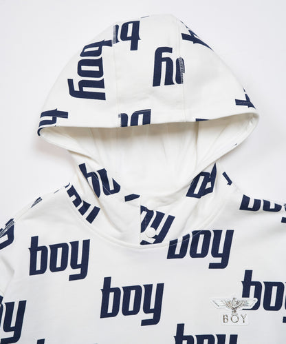 BOY MONOGRAM FOODIE PARKA WHITE【B234N0400831】