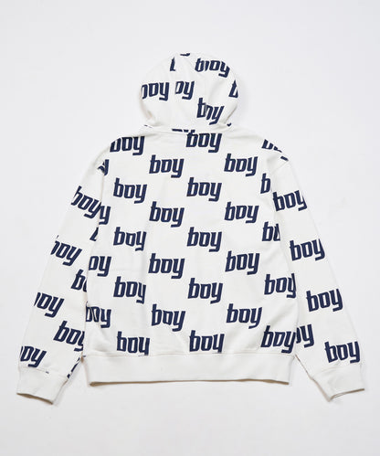BOY MONOGRAM FOODIE PARKA WHITE【B234N0400831】
