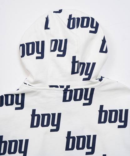 BOY MONOGRAM FOODIE PARKA WHITE【B234N0400831】