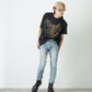 RHINESTONE BIG EAGLE T-SHIRTS BLACK 【B222N0103502】