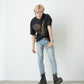 RHINESTONE BIG EAGLE T-SHIRTS BLACK 【B222N0103502】