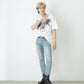 RHINESTONE BIG EAGLE T-SHIRTS WHITE 【B222N0103501】