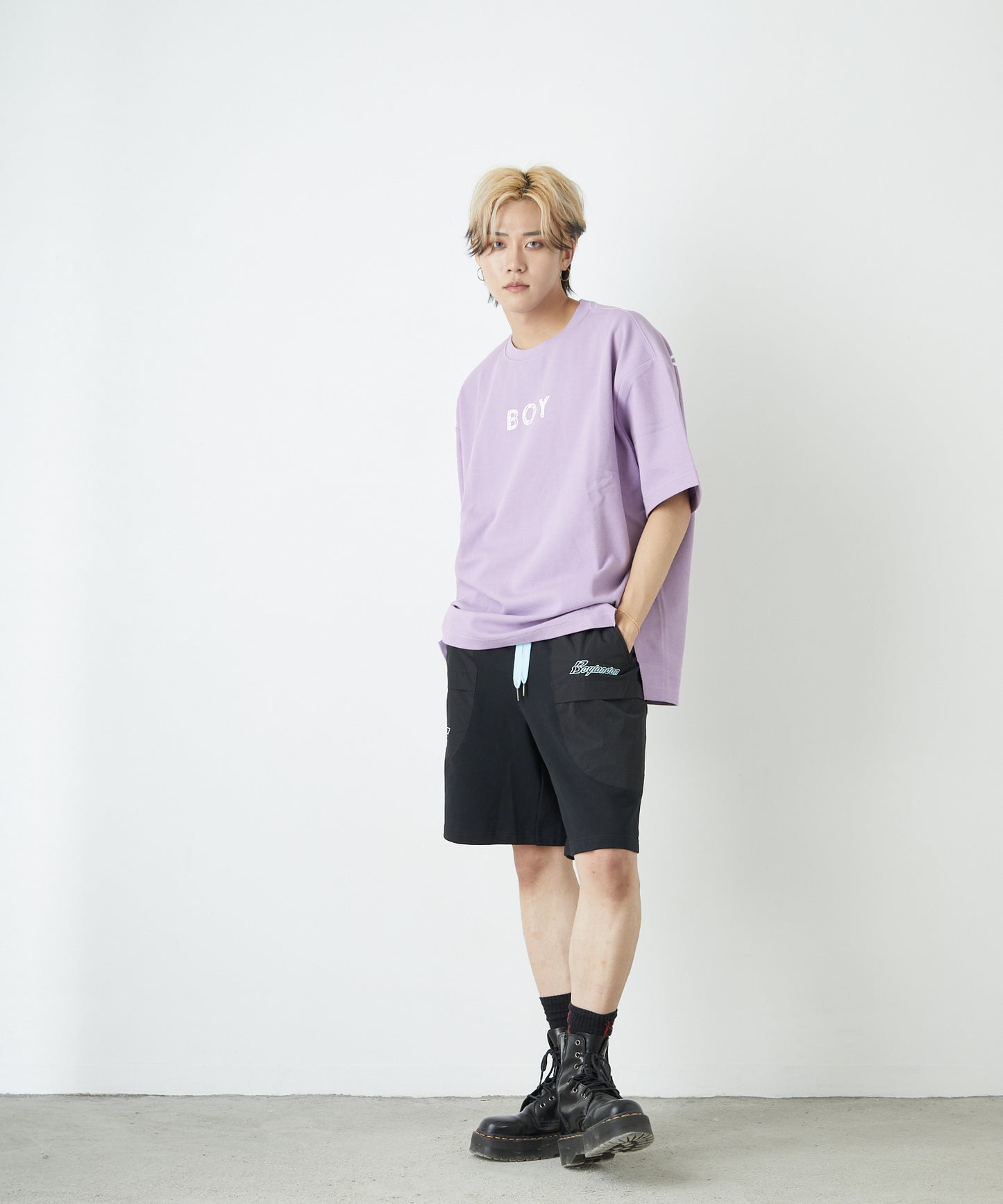 KANOKO CREW NECK TEE PURPLE 【B222N0101309】