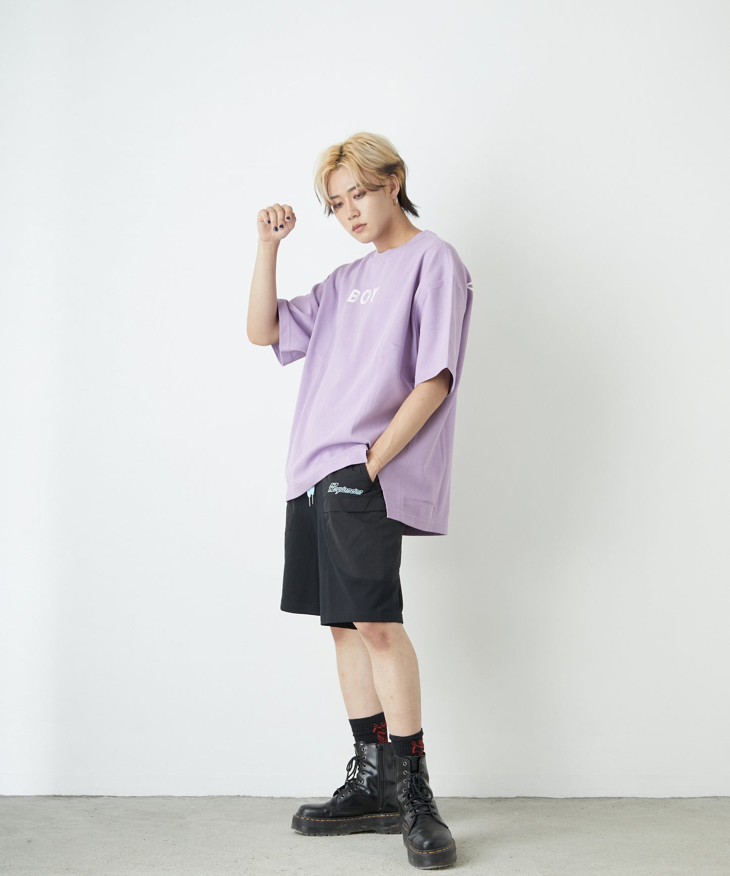 KANOKO CREW NECK TEE PURPLE 【B222N0101309】