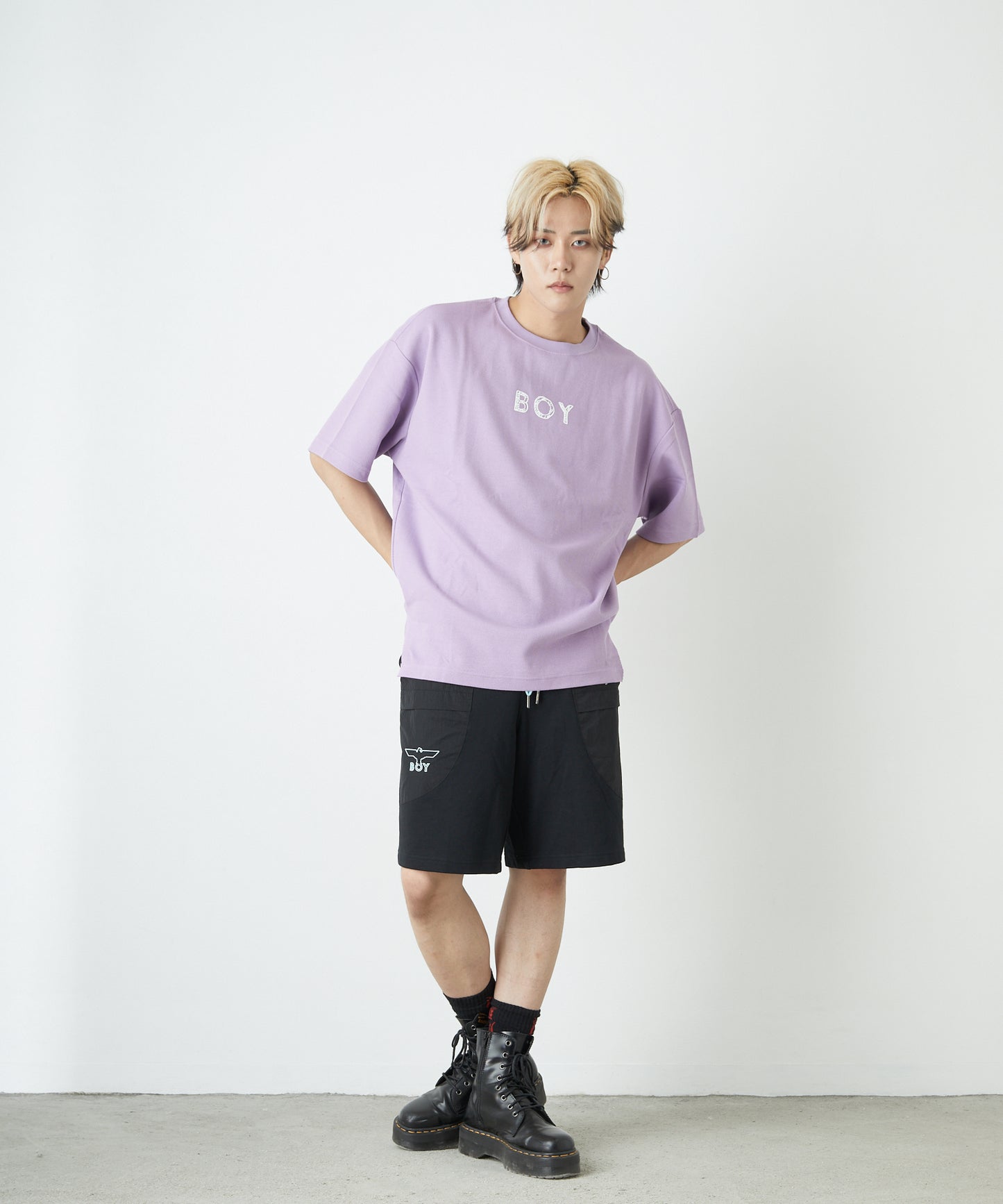 KANOKO CREW NECK TEE PURPLE 【B222N0101309】