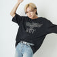 RHINESTONE BOY EAGLE TEE BLACK 【B221N0101902】