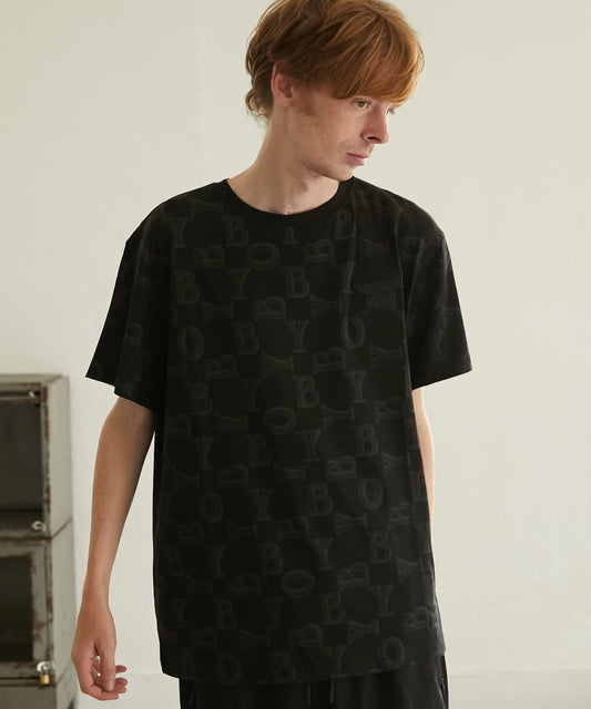 BOY SHADOW PRINT TEE BLACK【B243N0112602】