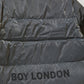 BOY METALLIC HOODED DOWN JACKET GREY【B234N2802103】