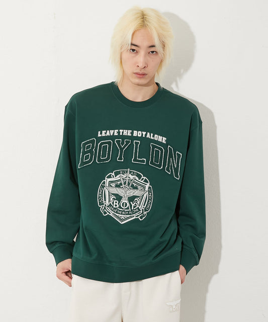 COLLEGE PATCH SWEAT GREEN【B251N0301605】