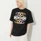 FLOCKY PRINT TEE BLACK【B252N0101102】