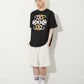 FLOCKY PRINT TEE BLACK【B252N0101102】