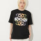 FLOCKY PRINT TEE BLACK【B252N0101102】