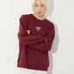 COLLEGE LINESTONE SWEAT WINE RED【B251N0302430】