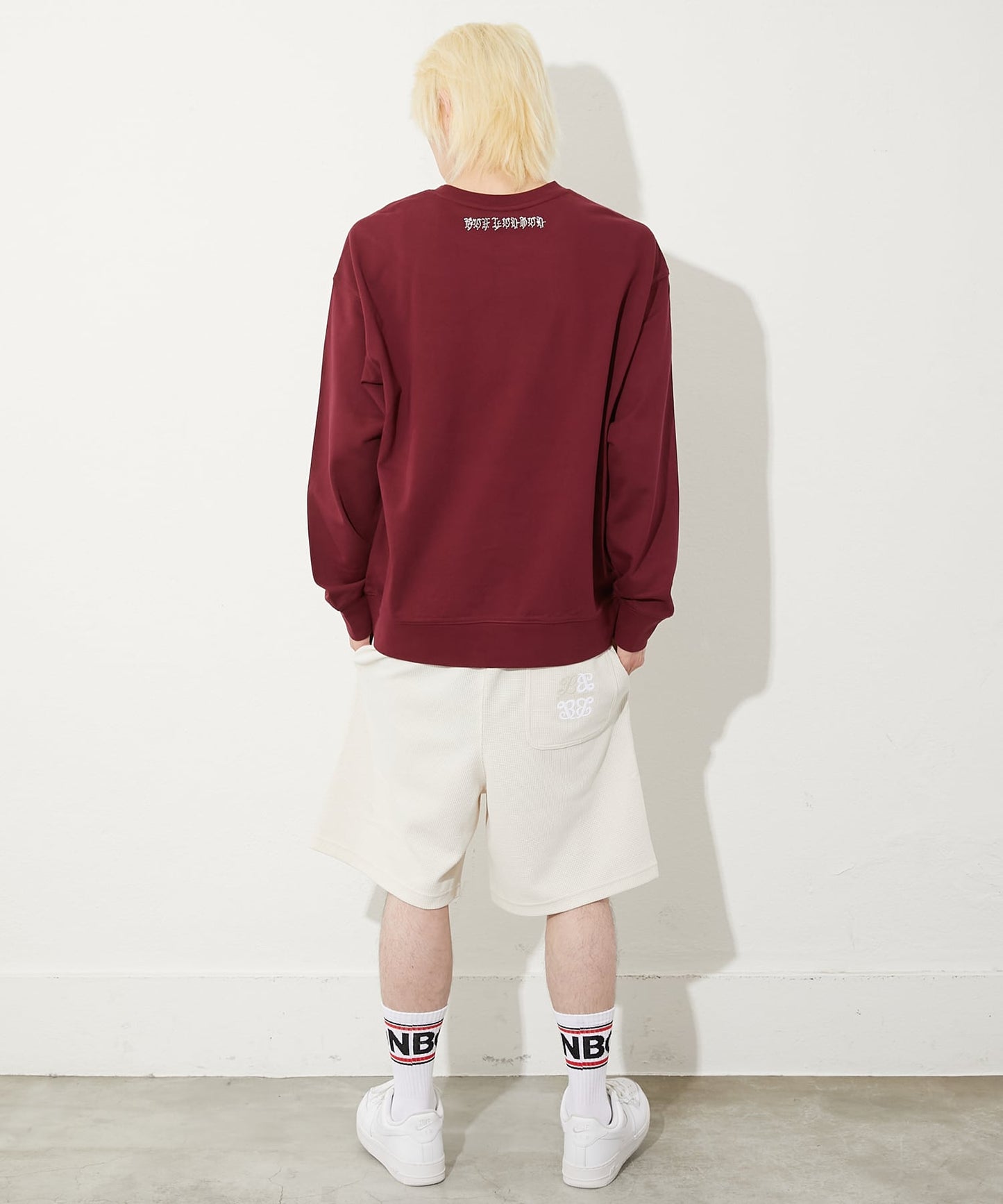COLLEGE LINESTONE SWEAT WINE RED【B251N0302430】