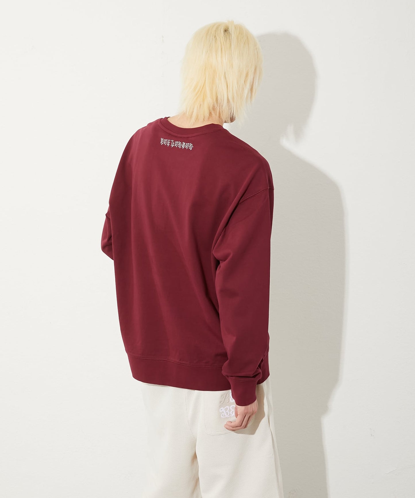 COLLEGE LINESTONE SWEAT WINE RED【B251N0302430】