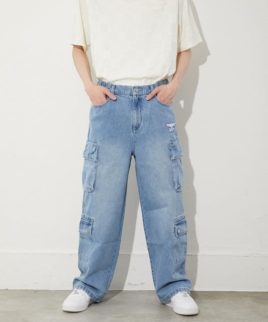 LOOSE FIT DENIM CARGO PANTS【B251N5500406】