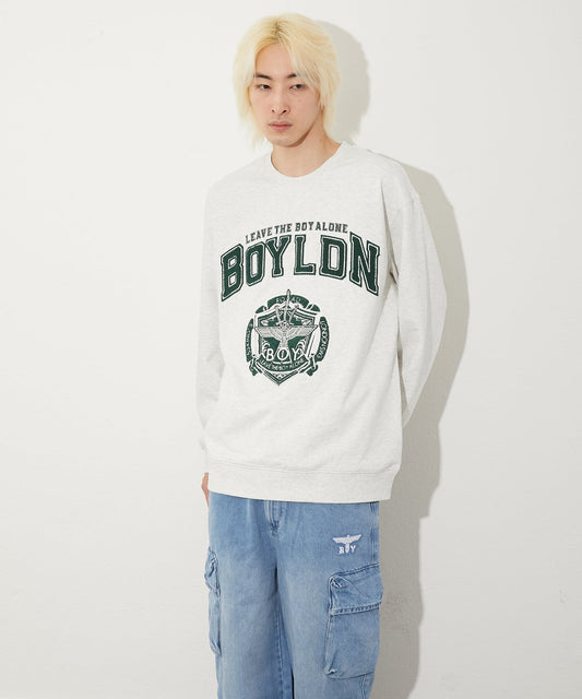 COLLEGE PATCH SWEAT GREY【B251N0301603】
