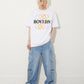 FLOCKY PRINT TEE WHITE【B252N0101101】