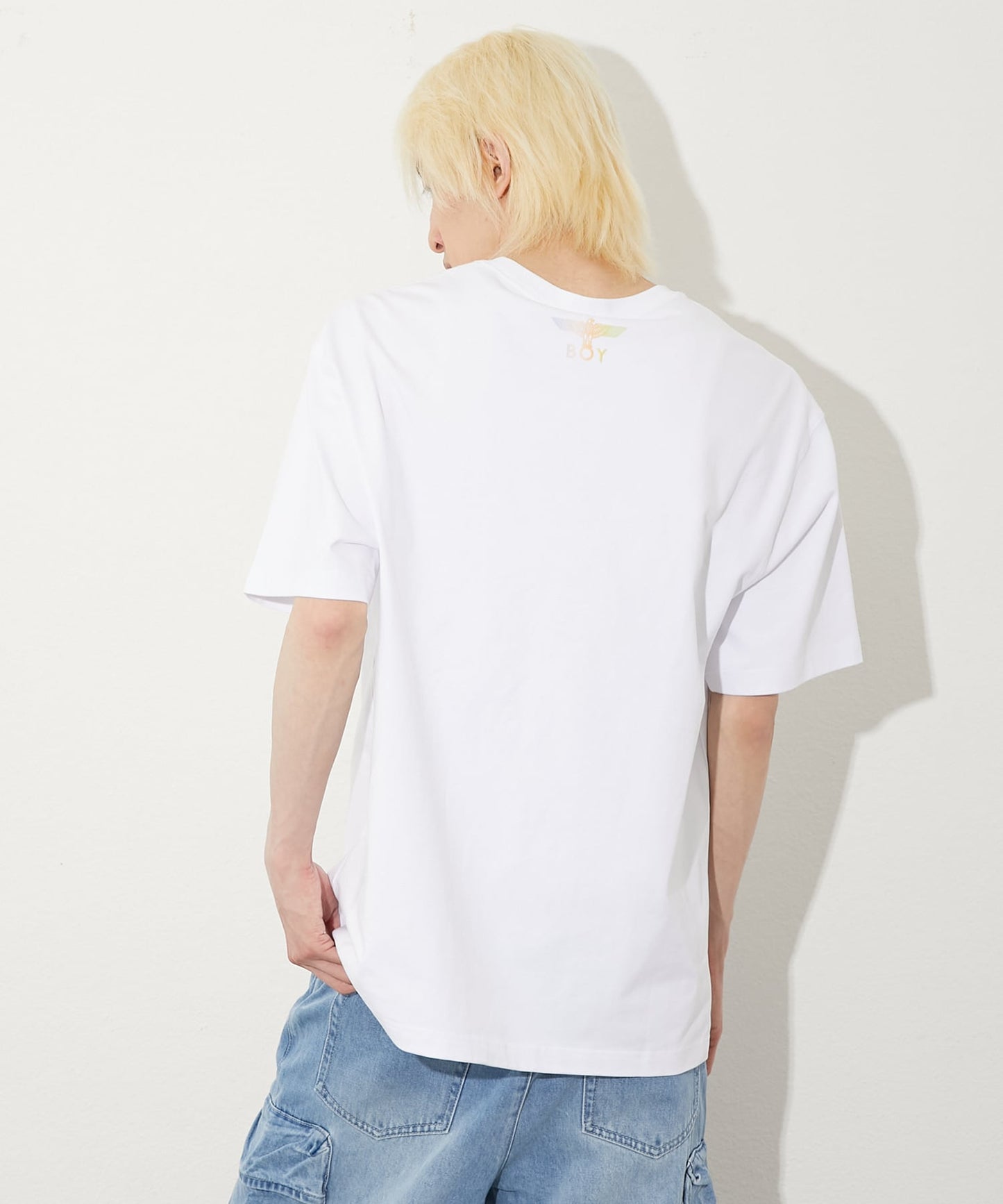 FLOCKY PRINT TEE WHITE【B252N0101101】
