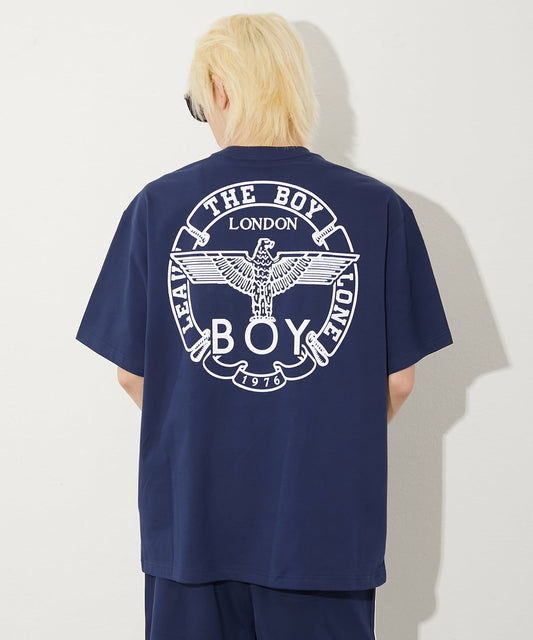 COLLEGE PRINT TEE MING BLUE【B252N0116216】