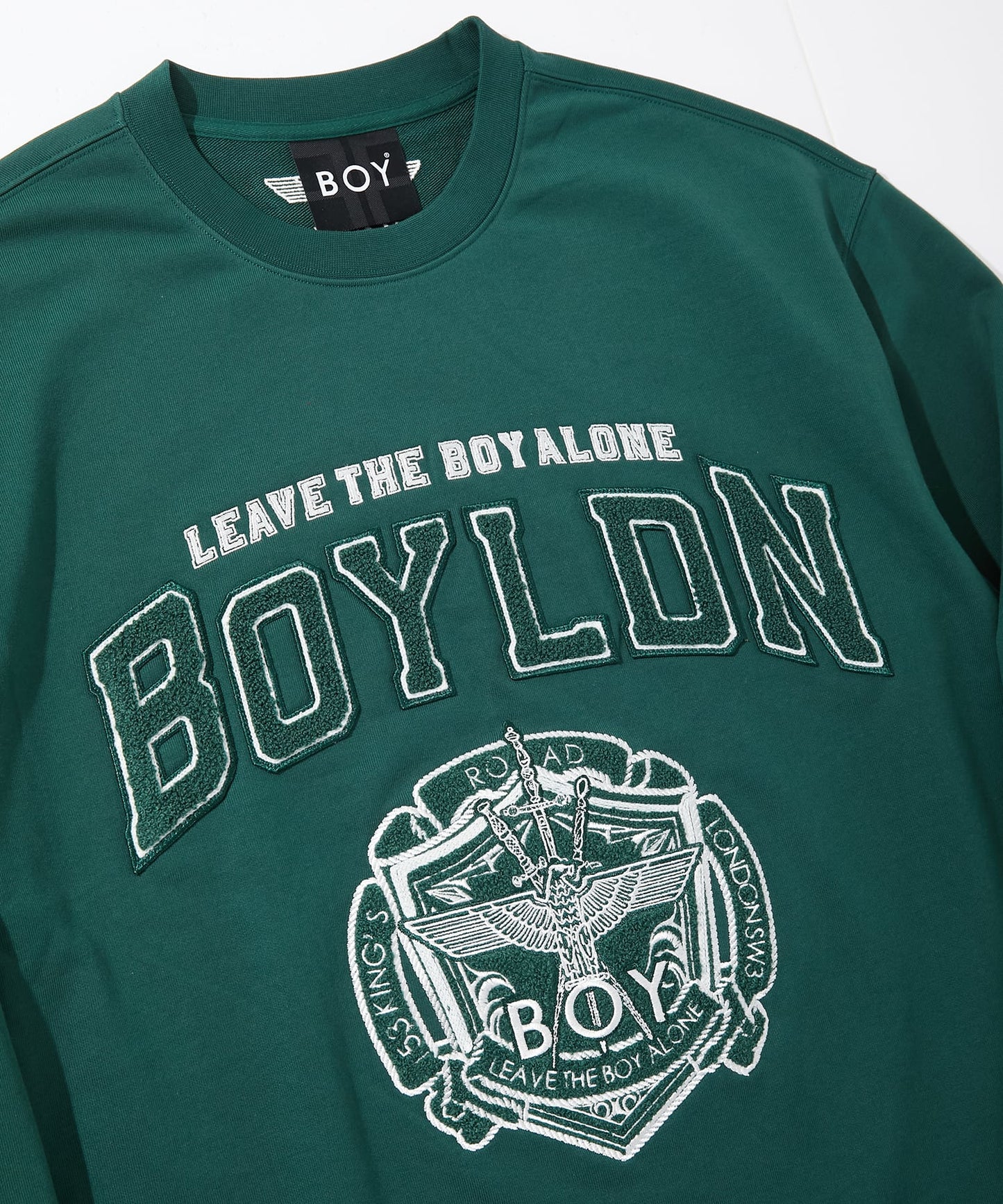 COLLEGE PATCH SWEAT GREEN【B251N0301605】
