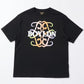 FLOCKY PRINT TEE BLACK【B252N0101102】